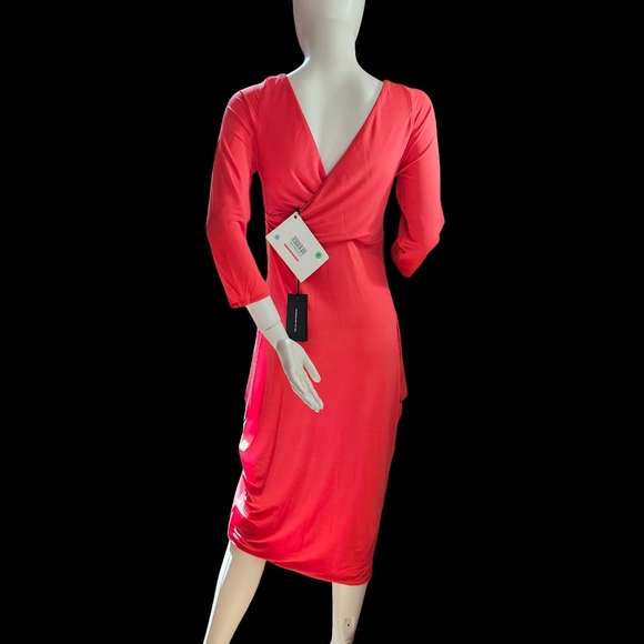 Alessandro Legora Faux Wrap Midi Dress Size 42/6 US NWT - Picture 8 of 11